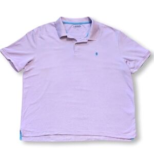 3/$20 Izod The Advantage Polo Shirt Mens XXL Light Purple Short Sleeve Golf Top